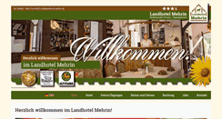 Desktop Screenshot of landhotel-mehrin.de