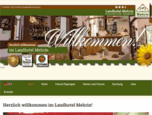 Tablet Screenshot of landhotel-mehrin.de